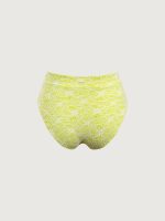 Light Green Jacquard V Cut Plus Size Bikini Bottom - Image 6