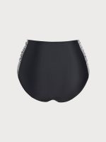 Black & White Contrast Side Plus Size Bikini Bottom - Image 6