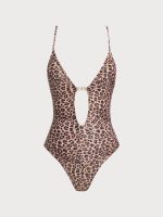 Wild Leopard Cutout One Piece Swimwear - Image 6