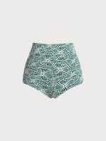 Green Jacquard Full Coverage Surf Bottoms - Image 6