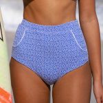 Blue Jacquard Full Coverage Surf Bottom