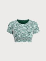Green Jacquard Surf Short Sleeve - Image 5