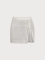 White Crochet Cover up Skirt - Image 5