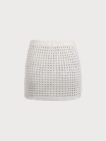 White Crochet Cover up Skirt - Image 6