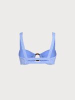 Light Blue Textured Cutout O-Ring Bikini Top - Image 7