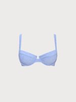Coastal Light Blue Textured Underwire Bikini Top - Image 6