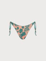 Green Floral Reversible Tie Bikini Bottom - Image 8