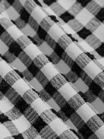 Black Gingham Ruched Bikini Bottom - Image 14