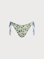 Blue Reversible Print Tie Bikini Bottom - Image 9