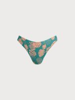 Green Floral Reversible Bikini Bottom - Image 7