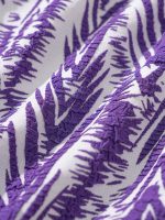 Purple Leaf Textured Tie Bikini Bottom - Image 9