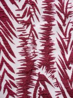 Wine Red Leaf Textured Strap Bikini Top - Image 13