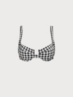 Black Gingham Underwire Bikini Top - Image 12