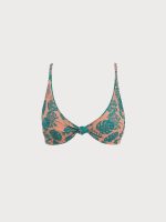 Green Floral Reversible Bikini Top - Image 8