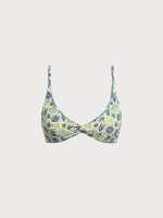 Blue Reversible Print Twist Bikini Top - Image 9