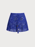 Blue Crochet Cover-Up Skirt - Image 6