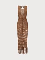 Brown Cover-Up Dress - Image 6