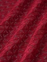 Wine Red Textured Cover-Up Skirt - Image 8