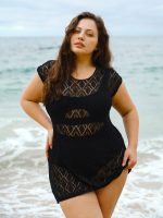 Black Plus Size Cover Up - Image 3