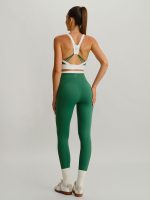Green Contrast U Neck Sports Bra -Light Support - Image 4
