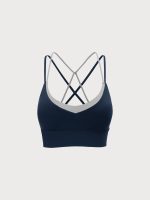 Navy X Cross Sports Bra - Light Support - Image 6