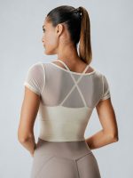 Cut Out Short Sleeve Top--Light Support - Image 2