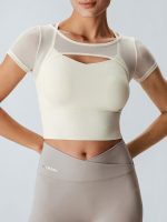Cut Out Short Sleeve Top--Light Support