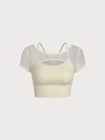 Cut Out Short Sleeve Top--Light Support - Image 7