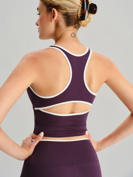 Purple V Neck Tank Top