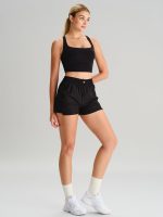 Black Strappy Open-Back Sports Bra - Image 4