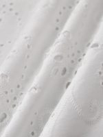 White Hollow Out Cotton Beach Dress - Image 8