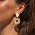 Gold Woven Drop Earrings