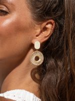 Gold Woven Drop Earrings
