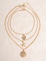 Gold Alloy Multi-Pendant Necklace - Image 3