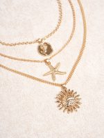Gold Alloy Multi-Pendant Necklace - Image 4