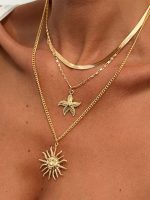 Layered Golden Sun Necklace
