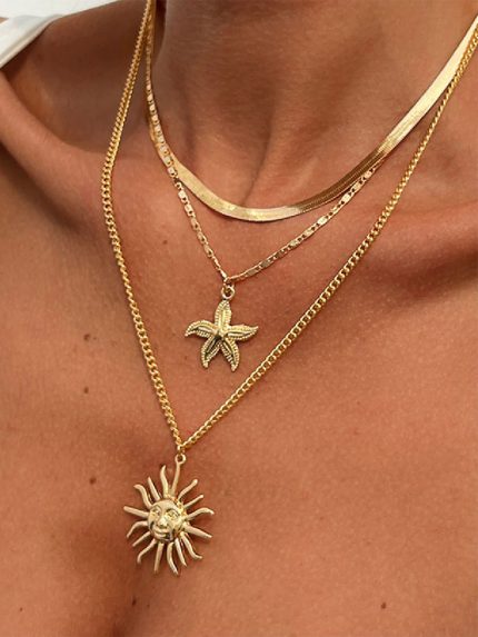 Layered Golden Sun Necklace