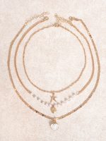Gold Coastal Layered Necklace Set
