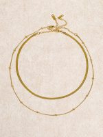 Golden Double Layer Necklace - Image 2