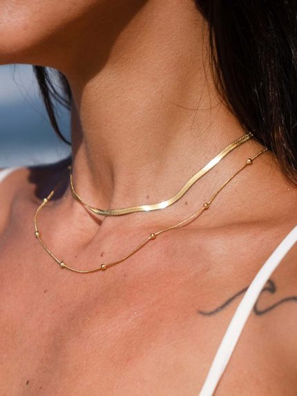 Golden Double Layer Necklace