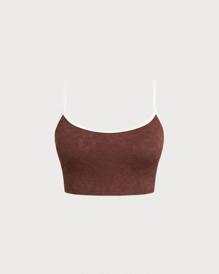 Dark Coffee Spaghetti Strap Crop