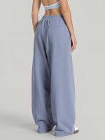 Dusty Blue Side Pockets Cotton Pants - Image 2