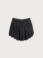 Black Pleated Modal Cover-up Skirt - Image 6