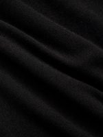 Black V Neck Ruched Beach Dress - Image 8