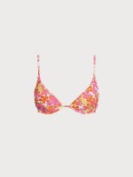 Print Underwire Triangle Bikini Top - Image 8