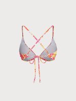 Print Underwire Triangle Bikini Top - Image 9