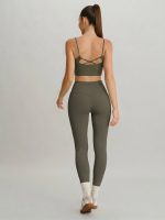 Brown  High Waisted Leggings 24" - Image 5