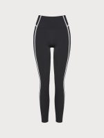 Black High-Waist Side-Stripe Leggings 27" - Image 8