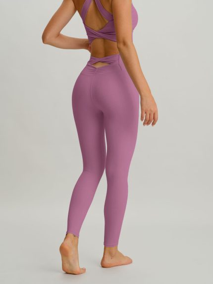Pink Cut Out Leggings 24"