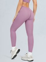 Light Purple High Waisted Yoga Leggings 25" - Image 2